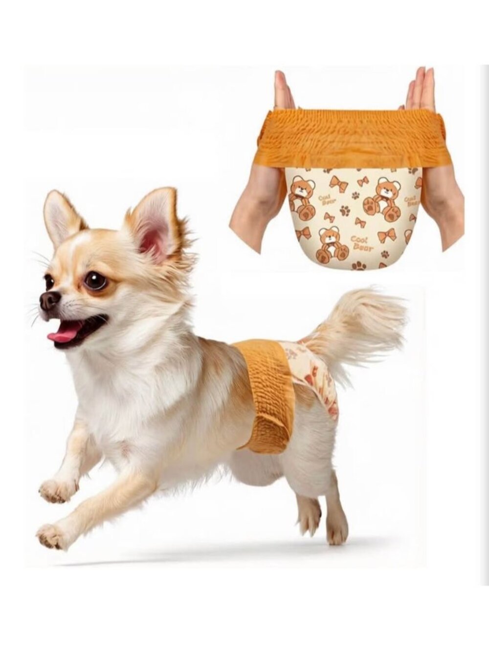 Disposable Female Puppy Dog 360° Leak-Proof Diapers 10 count